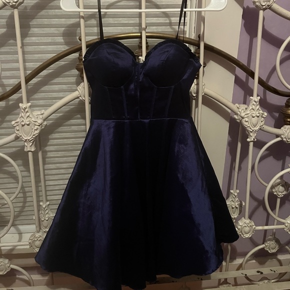 Navy Blue Homecoming Dress - Picture 1 of 2